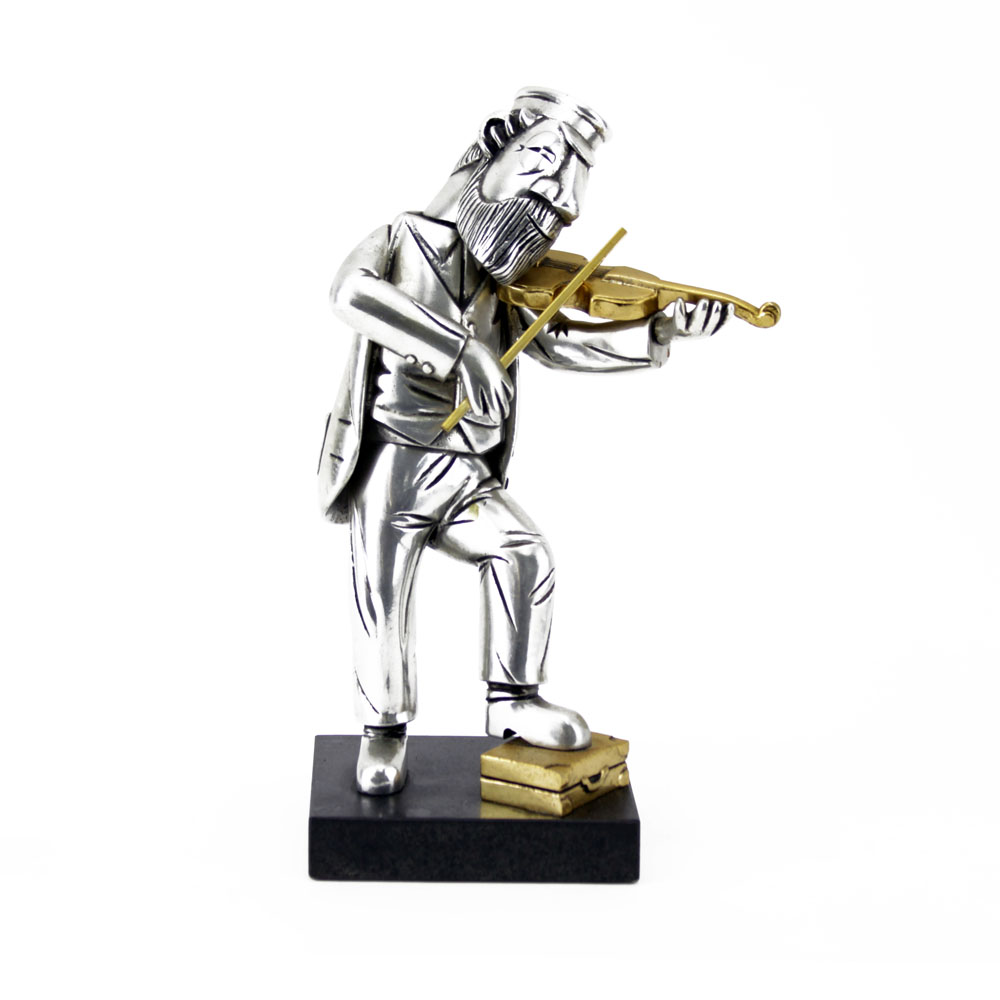 Frank Meisler "Hasidic Fiddler" Bronze Sculpture