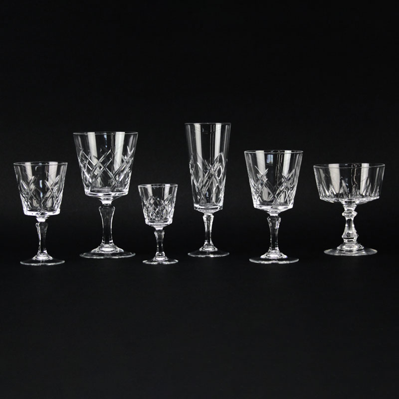 Thirty-Four (34) Piece Cristal D'Arques Stemware