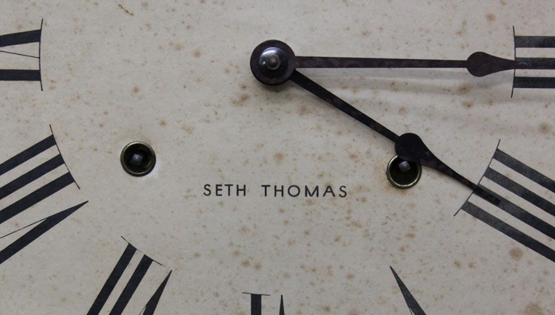 Antique Seth Thomas Advertising Wall Clock.
