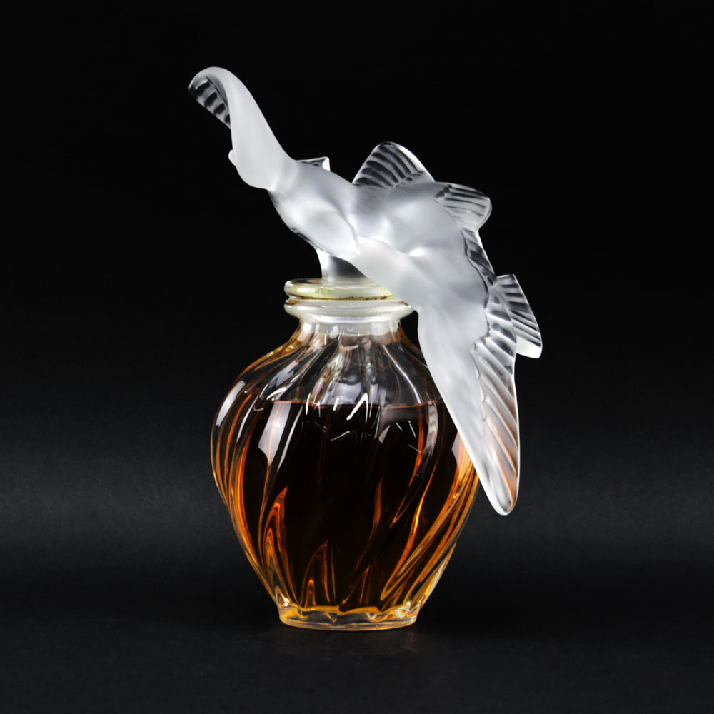 Lalique Clear and Frosted Crystal  "L'Air Du Temps" Factice.