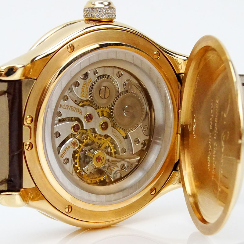 Important Circa 2010 "Piece Unique" Men's Montblanc 18 Karat Rose Gold "Collection  Villeret 1858" "Seconde Authentique Edition Speciale" Automatic Movement Watch 