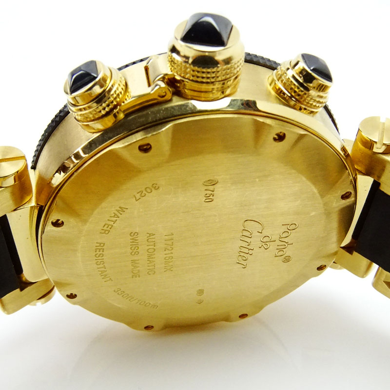 Men's Cartier 18 Karat Yellow Gold Pasha Seatimer Chronograph Watch with Calibre 8630 Automatic Self Winding Movement