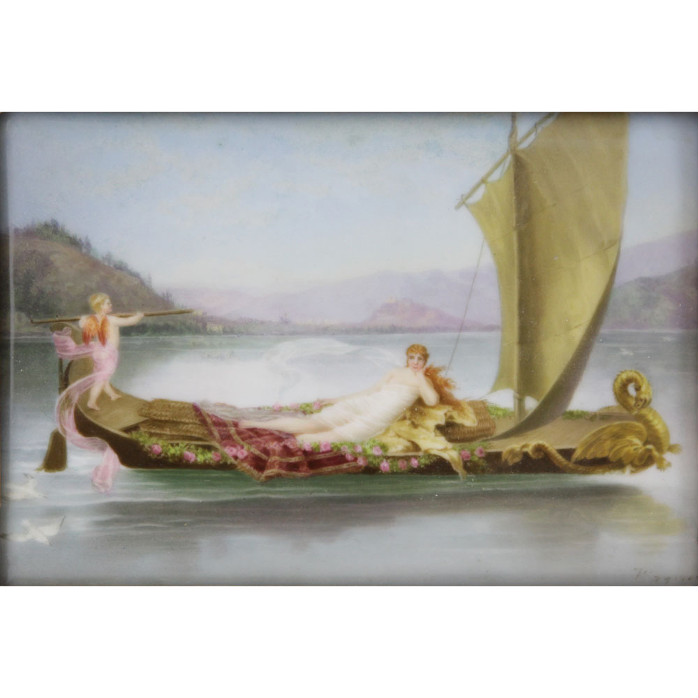 19th Century German Hand Painted Porcelain Plaque