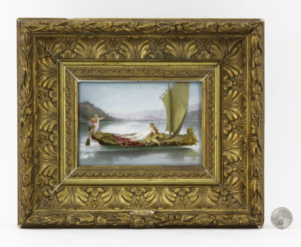 19th Century German Hand Painted Porcelain Plaque