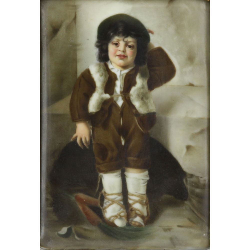 19th Century Continental Hand Painted Porcelain Plaque