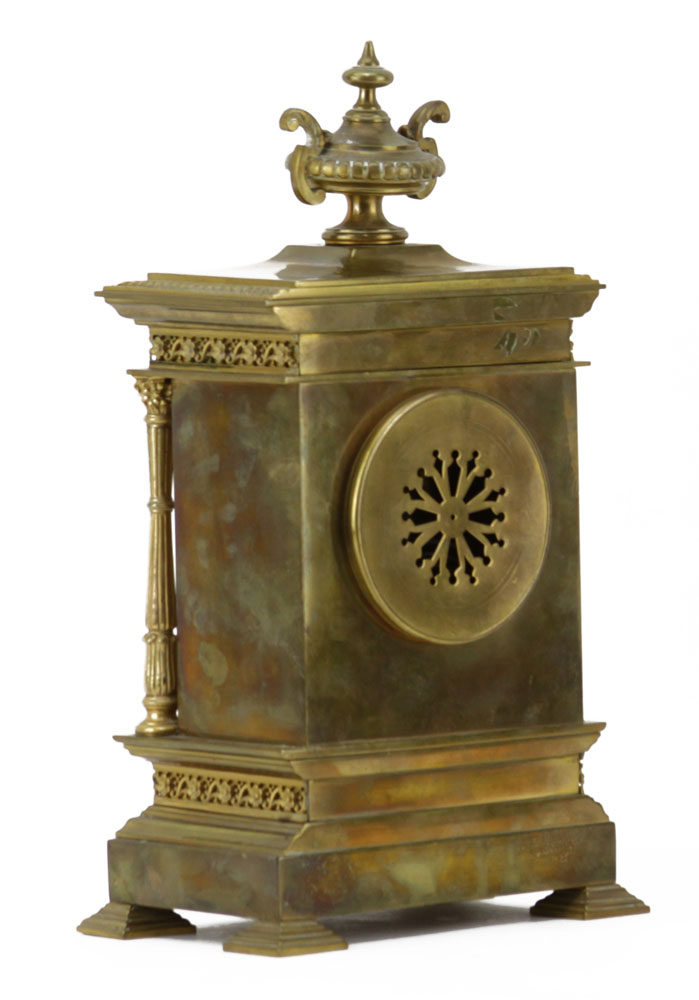 Antique French Napoleon III  Gilt Bronze Mantle Clock