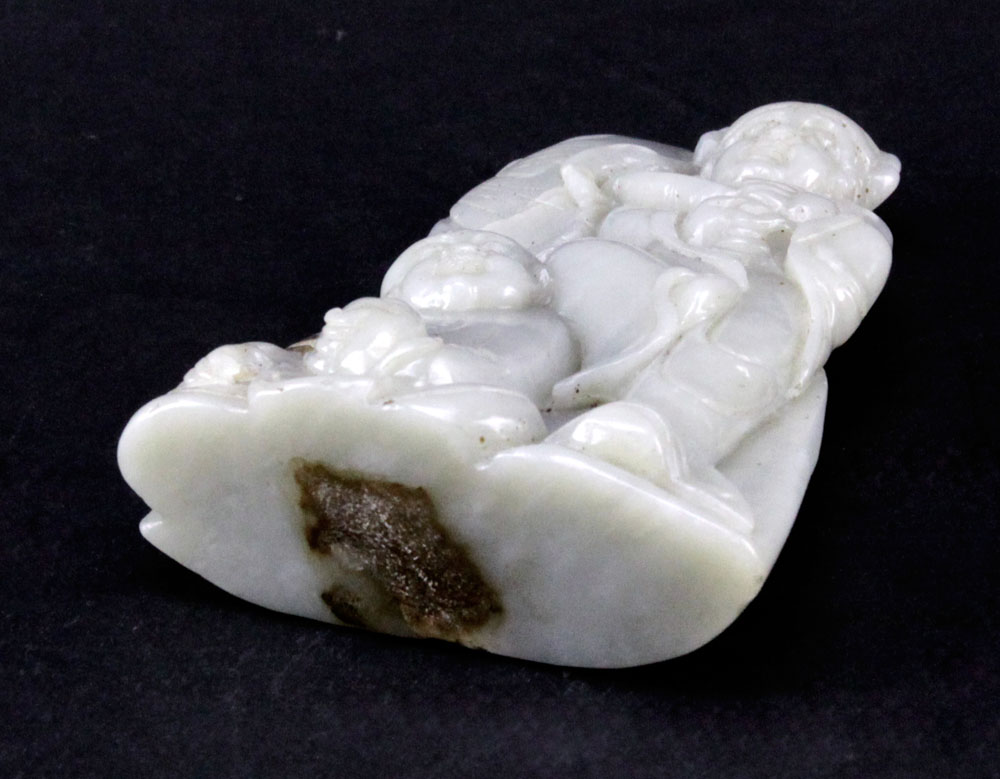 Chinese Carved Celadon Jade Group