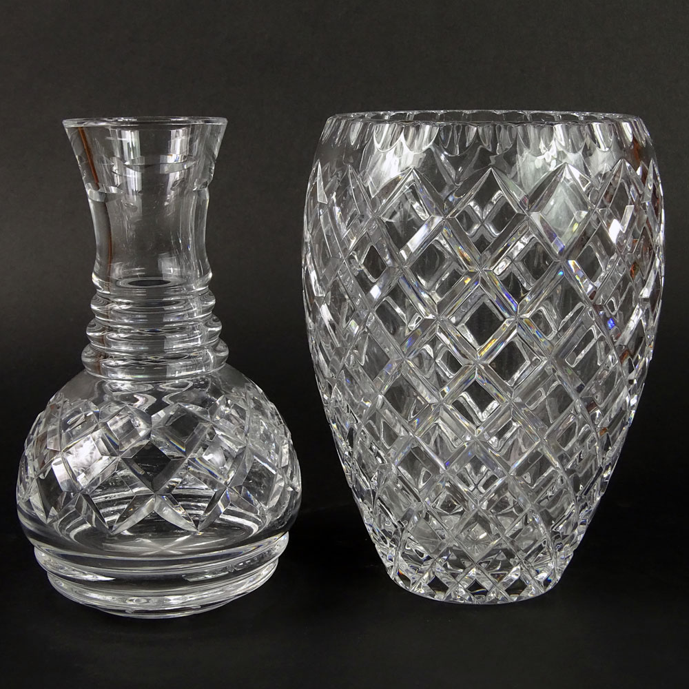 Lot of Two (2) Cut Crystal Table Top Items