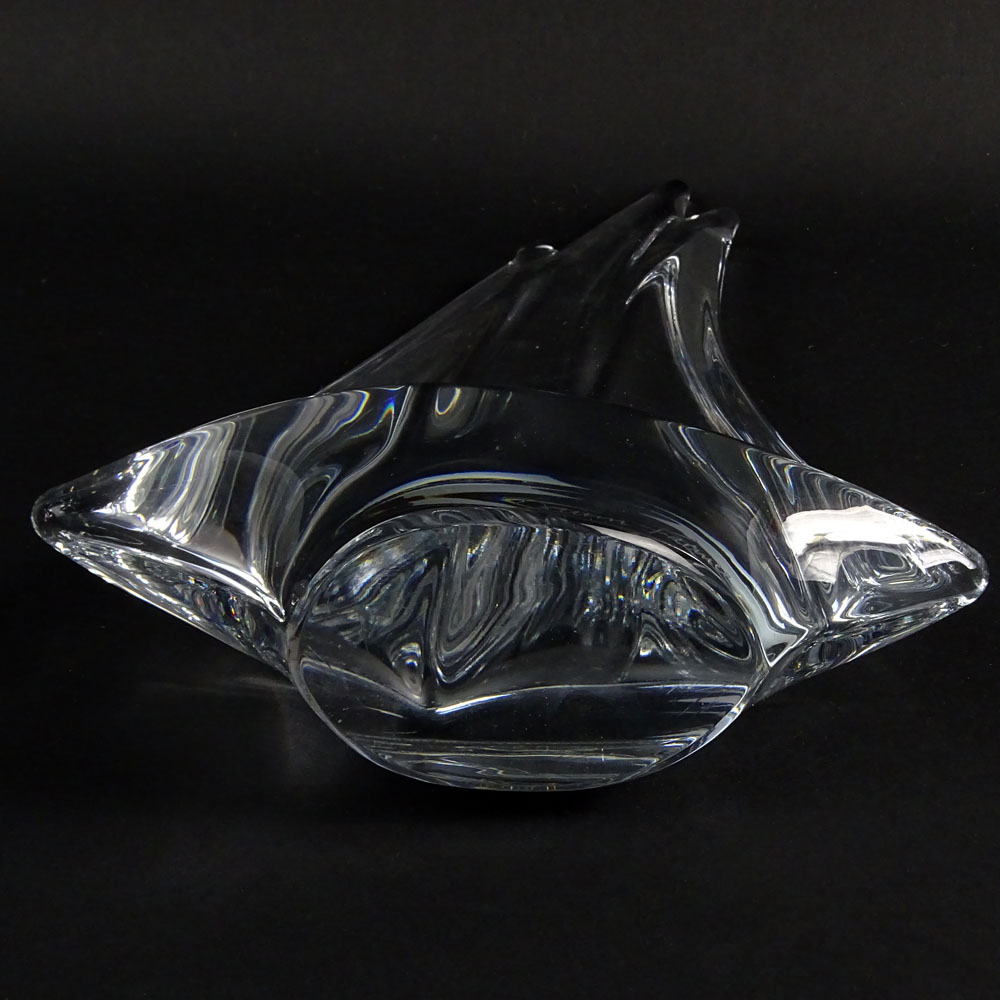 Daum France Crystal Sailboat Sculpture