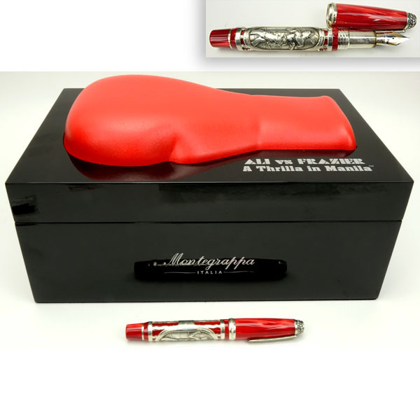 Montegrappa Ali vs Frazier Thrilla in Manila fountain pen in sterling silver with 18k nib