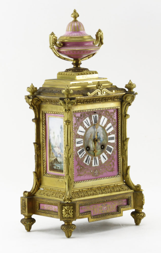 19th Century French Ormolu Dore Bronze Mantle Clock