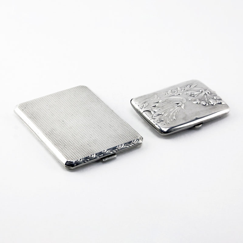 Grouping of Two (2) Sterling and Continental Silver Cases