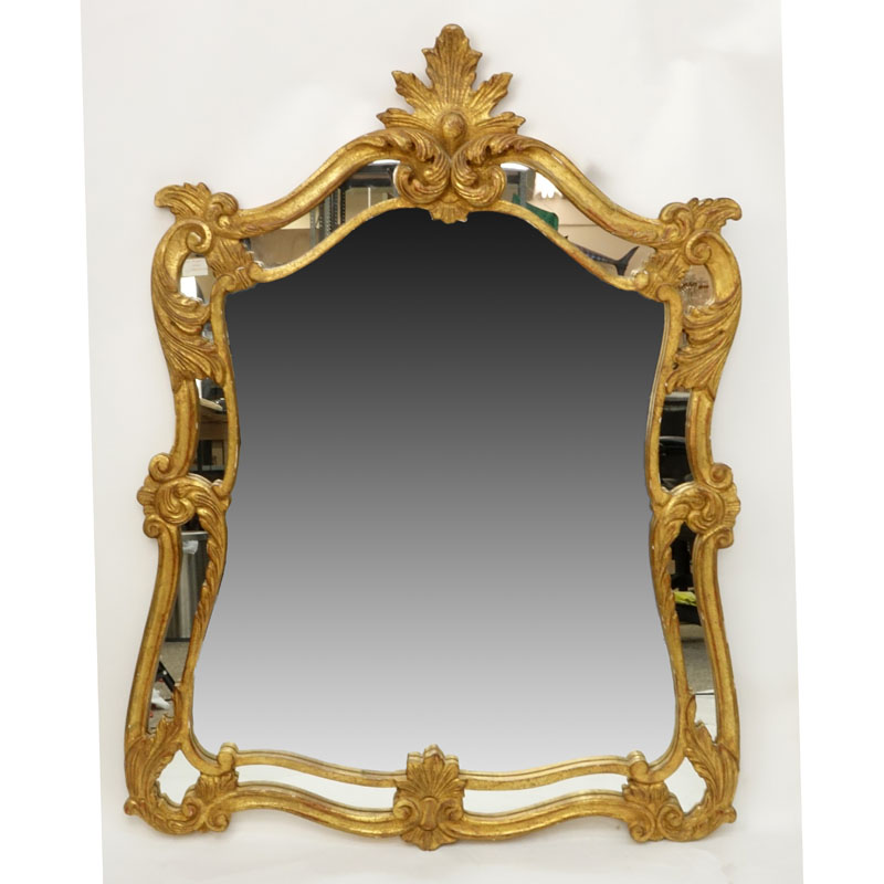 Large Decorative Giltwood Mirror