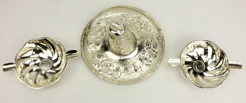 Grouping of Three (3) Sterling Silver Sombrero and Ashtrays