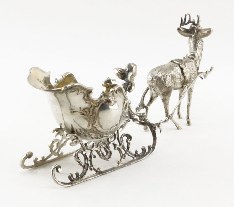 Continental 800 Silver Reindeer Sled/Gravy Boat