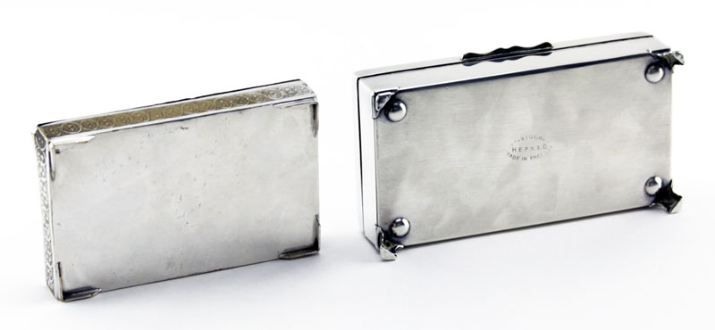 Grouping of Two (2) Silver plated Boxes