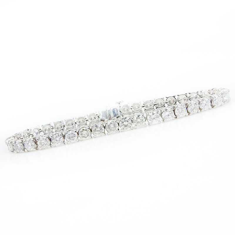 8.31 carat Round Brilliant Cut Diamond and Platinum Line Bracelet