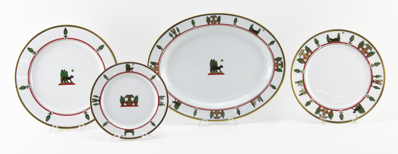 One Hundred Ten (110) Cartier "La Maison De Louis Cartier" Limoges Dinnerware