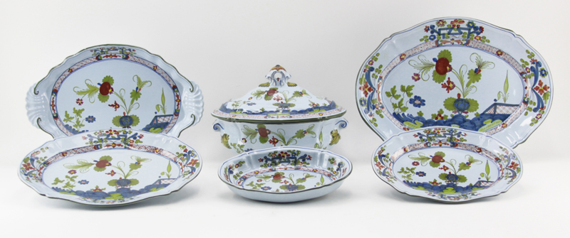 One Hundred Fifty-Eight (158) Piece Imola Italian Floral Hand Painted Cooperativa Cermica d'Imola Dinner Service