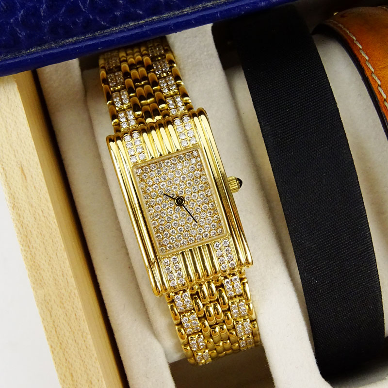 Lady's Boucheron Les Montres 18 Karat Yellow Gold Bracelet Watch with ...