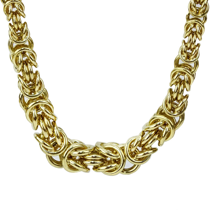 Contemporary 18 Karat Yellow Gold Rope Necklace