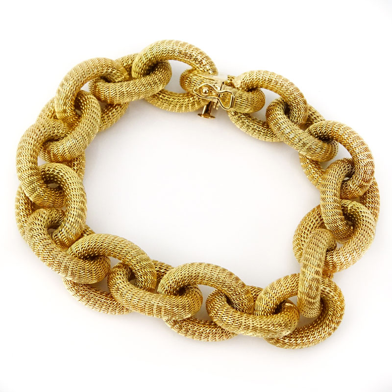 Circa 1970s 18 Karat Yellow Gold Mariner's Link Bracelet