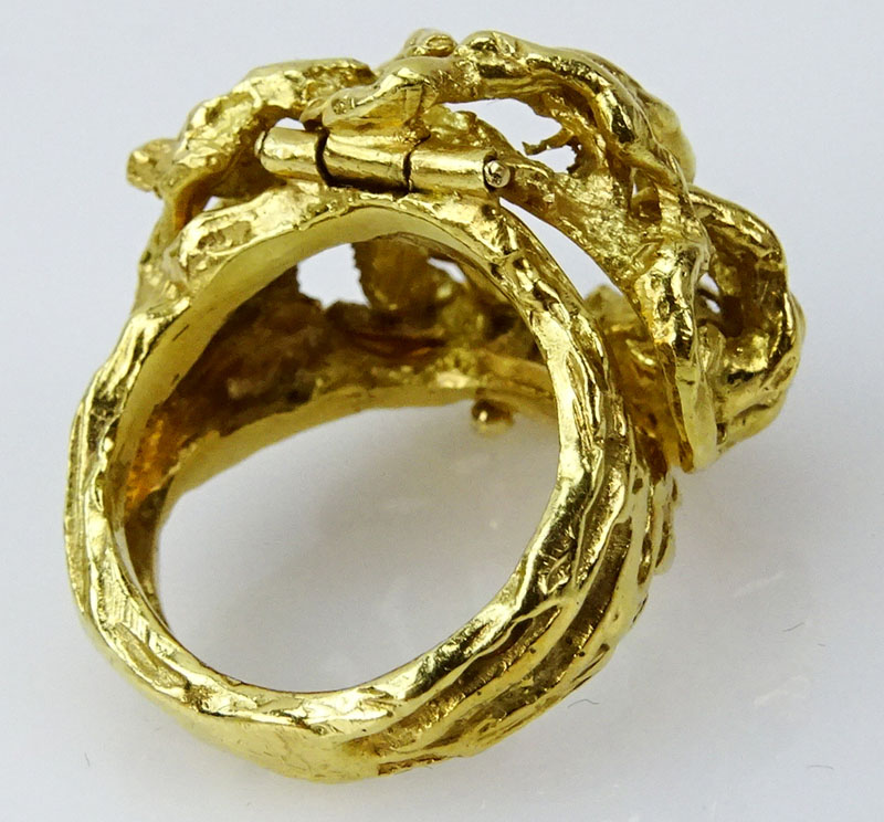 Vintage 14 Karat Yellow Gold Nugget Ring Jacket