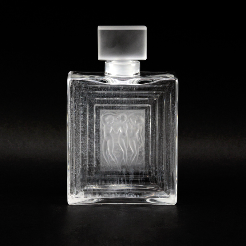 Lalique France "Duncan" Crystal Perfume Bottle