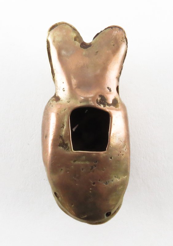 Pre-Columbian Tumbaga (Gold/Copper Alloy) Owl with Snake Pendant/Adornment