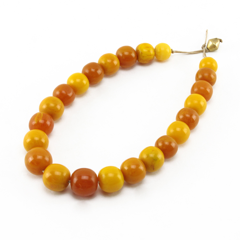 Vintage Amber Beaded Necklace