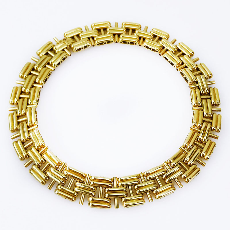 Circa 1960s Italian Giovanni Marchisio Heavy 18 Karat Yellow Gold Necklace