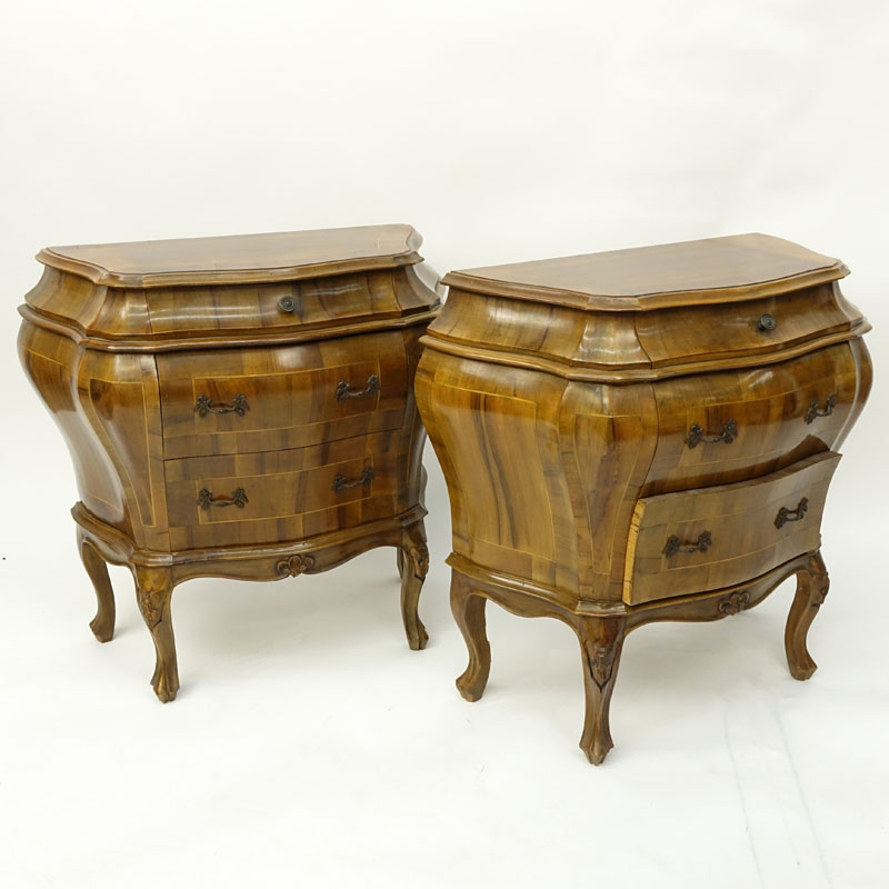 Pair of Mid-Century Italian Inlaid End Tables