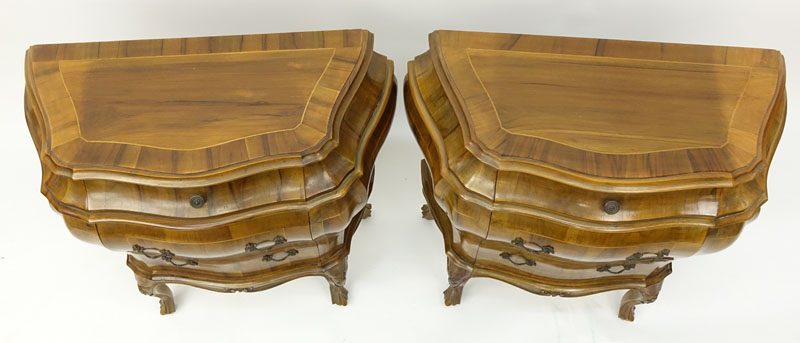 Pair of Mid-Century Italian Inlaid End Tables