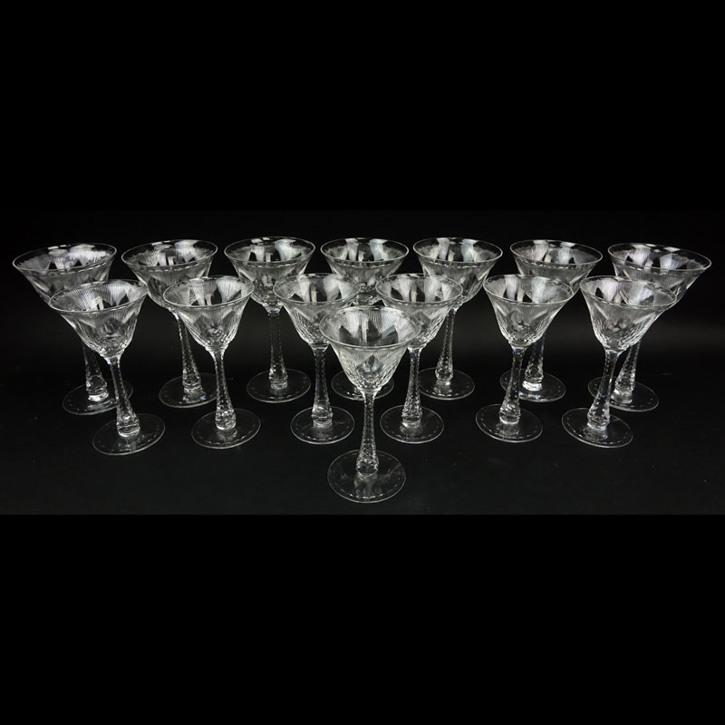 Fourteen (14) Piece Hawkes Crystal Stemware #6000-1