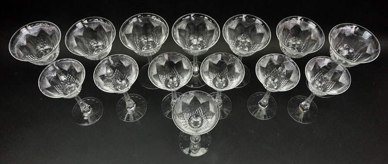 Fourteen (14) Piece Hawkes Crystal Stemware #6000-1