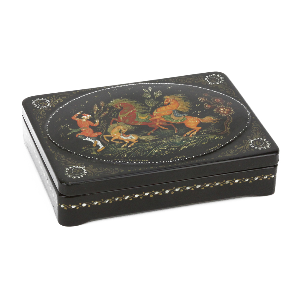 Russian Hand Painted Lacquer Box