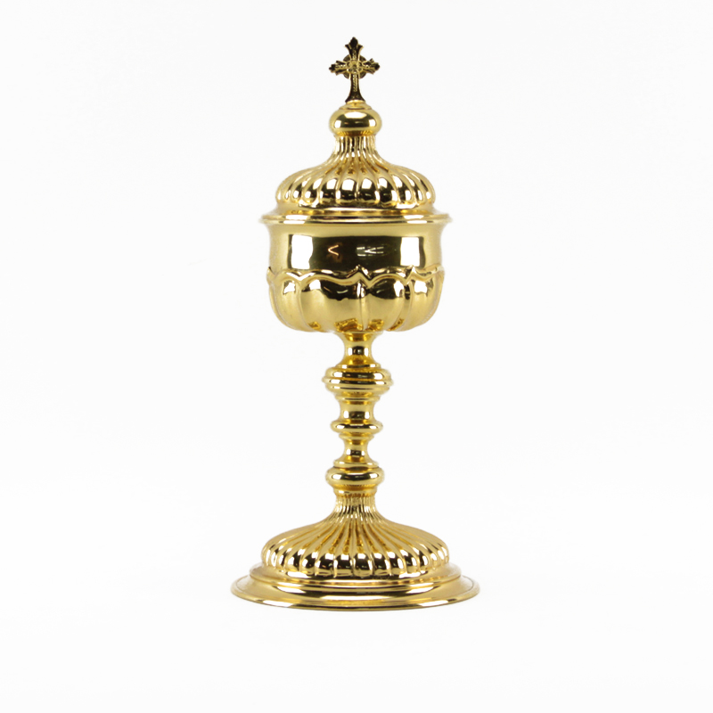 Gold Plated Religious Chalice With Lid