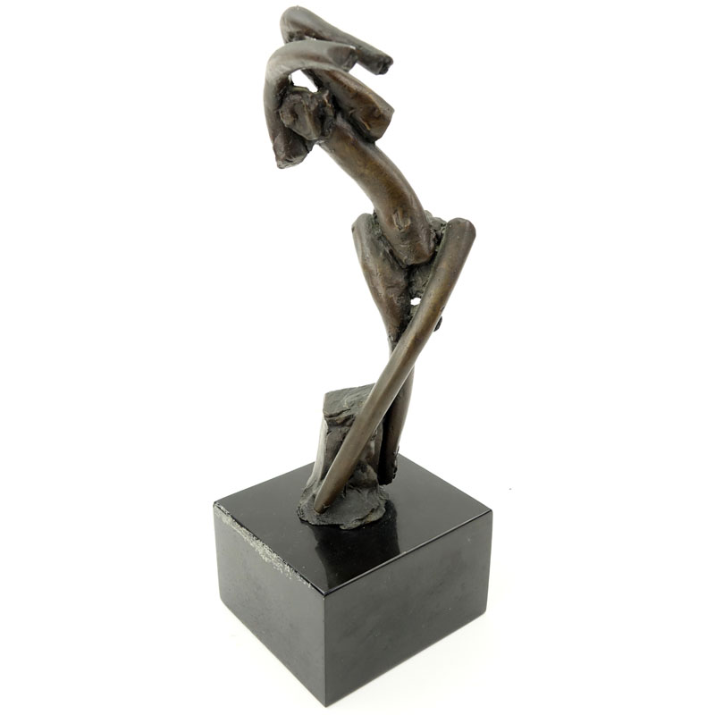 Reuben Nakian, American (1897-1986) Bronze Sculpture "Dancer" on black marble base