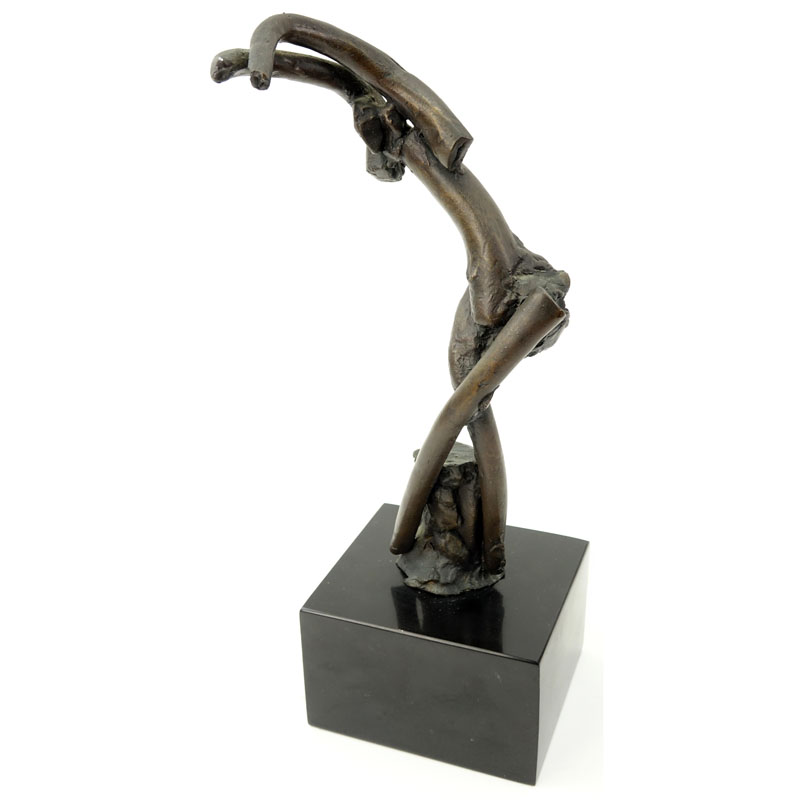 Reuben Nakian, American (1897-1986) Bronze Sculpture "Dancer" on black marble base