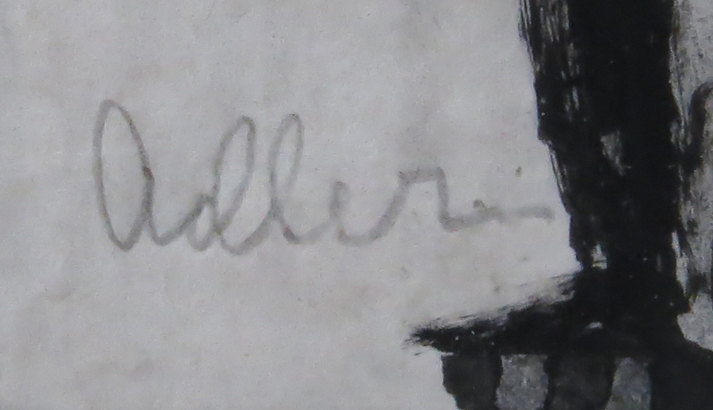 Jankel Adler, Polish (1895-1949) Pencil and watercolor on paper "Abstract Figure"