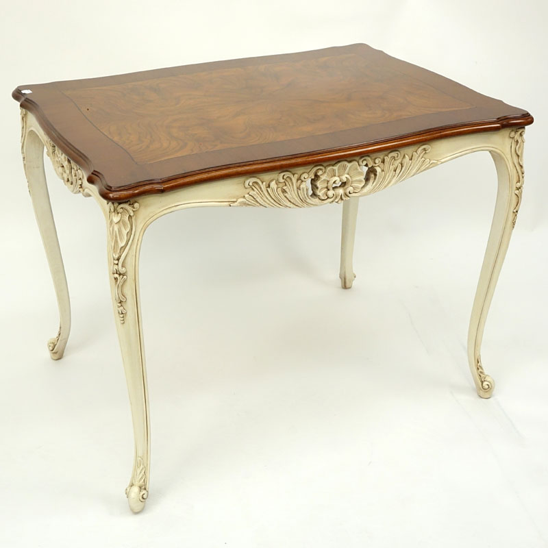 Karges Furniture Co Louis XV Style Carved Wood Lamp Table