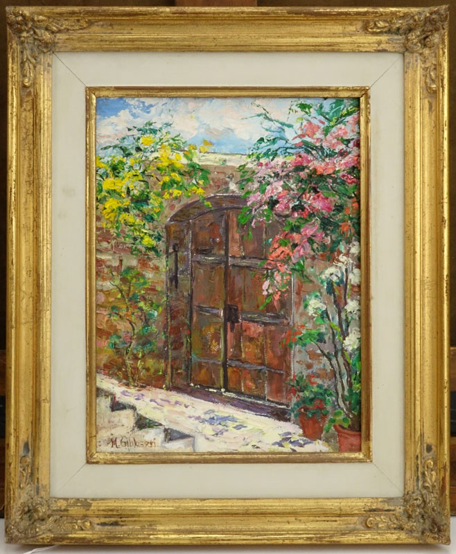 M. Giliberti (20th Century) Oil on Canvas "Distinctive Entrance" 