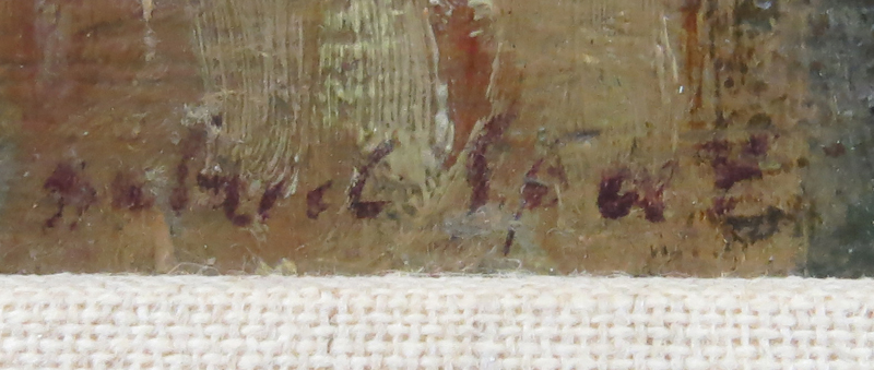 Gabriel Spat, French/American (1890-1967) Oil on Panel "Apres le Spectacle" Signed Lower Left