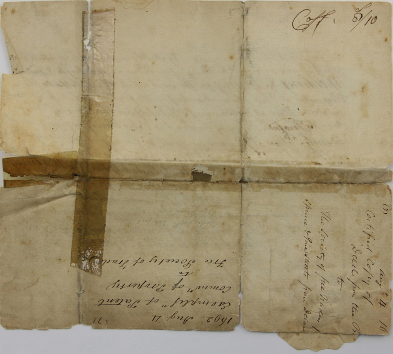 17th Century American William Penn Handwritten Document, possibly a deed