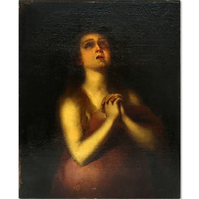 Old Master European School Oil On Canvas "Mary Magdalen" Unsigned