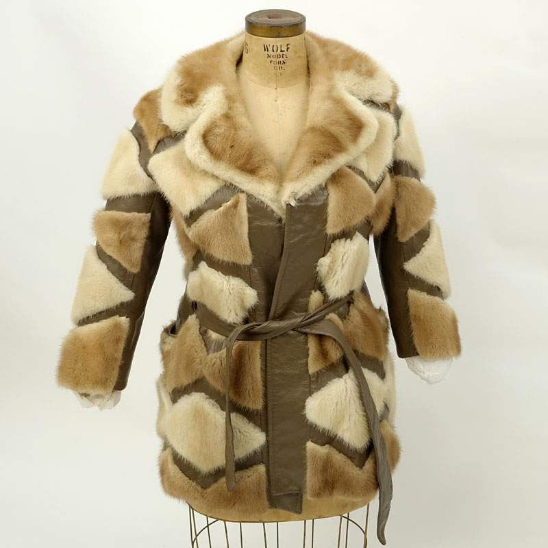 Vintage Tan Fur and Leather Jacket