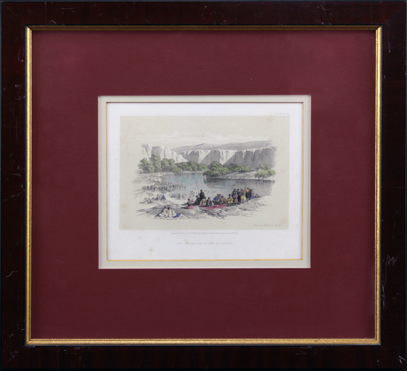 After: David Roberts, Scottish (1796-1864) Two (2) Hand Colored Lithographs Signed in the Plate