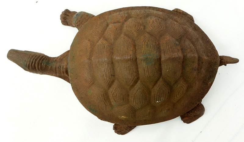 Vintage Cast Iron Tortoise Sculpture