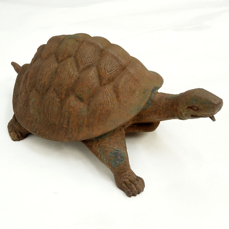 Vintage Cast Iron Tortoise Sculpture