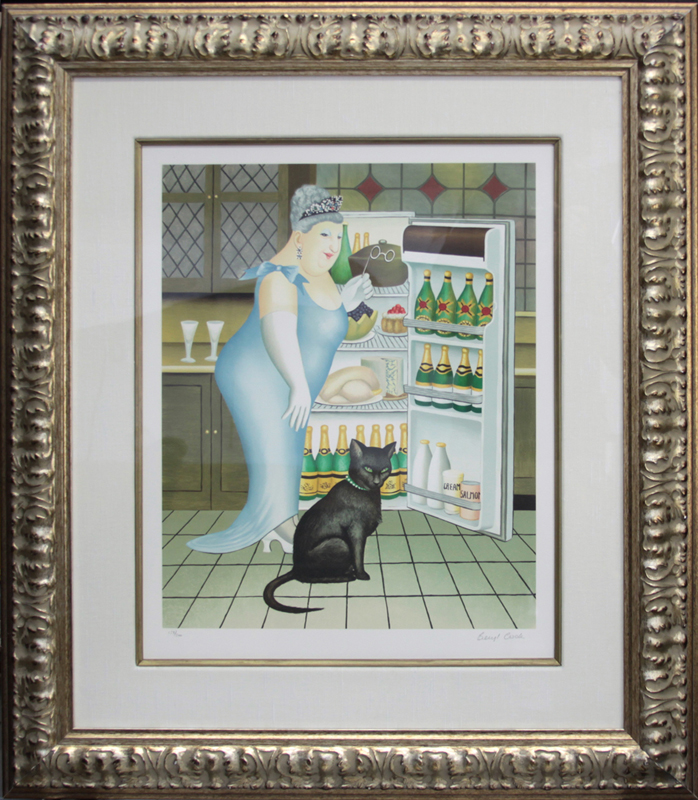 Beryl Cook, English (1926-2008) Lithograph "Percy at the Fridge" Pencil Signed and Numbered 139/300